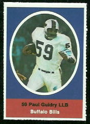 1972 Sunoco Stamps      065      Paul Guidry